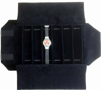 Marmotte pour montres, 6 cases (240x46 mm) + élastiques